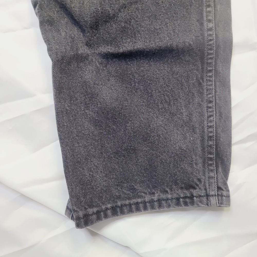 Wrangler Vintage Mens Faded Black Straight Leg Denim Jeans 42x30 - J73 - Picture 4 of 11